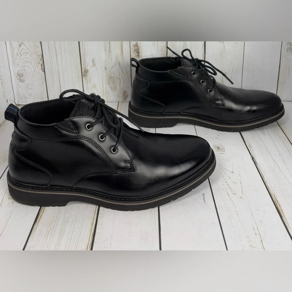 Nunn Bush Mens‎ 8.5M Black Waterproof Leather Chukka Boots Comfort Gel 84881-001